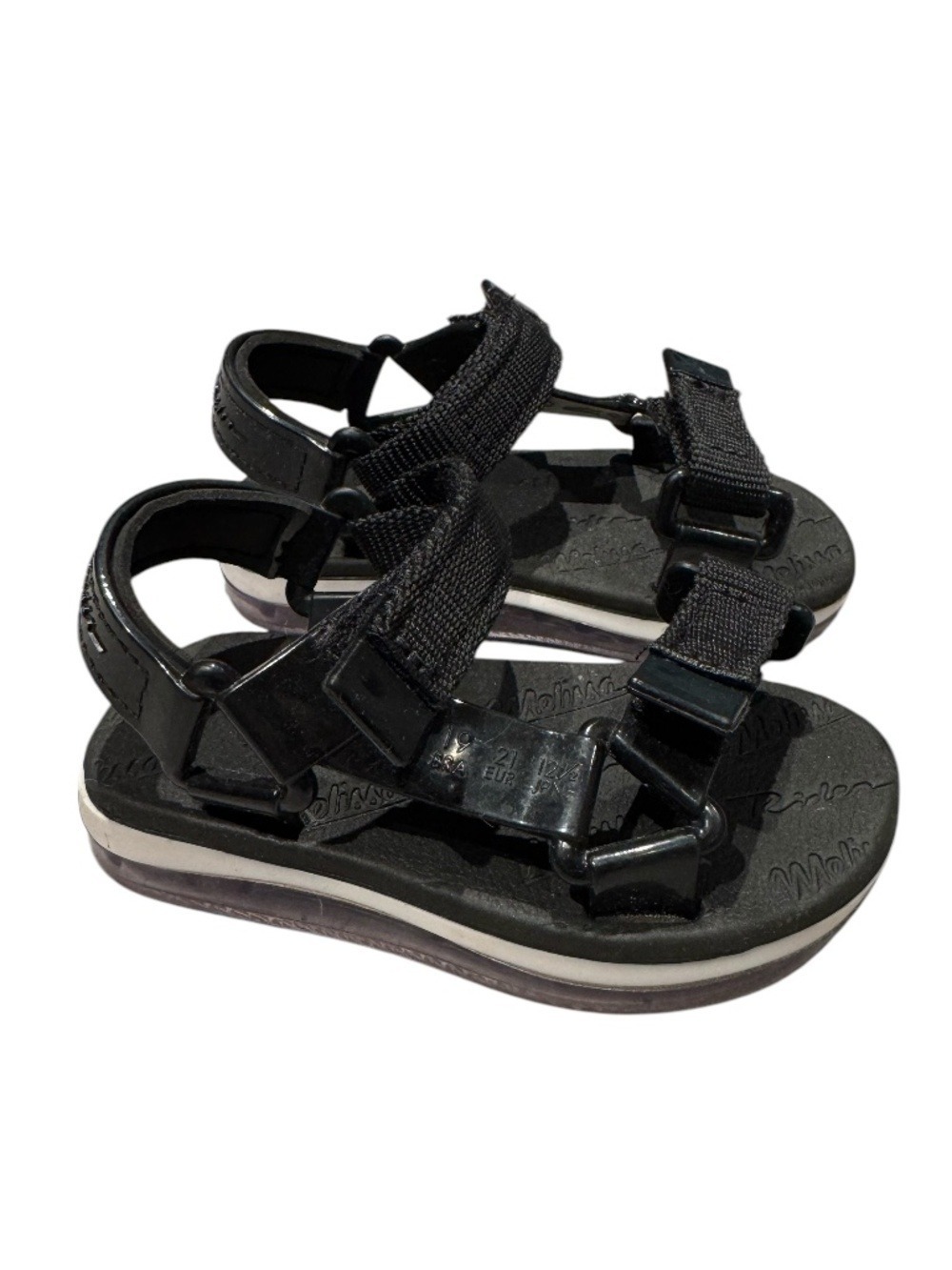 MINI MELISSA black Velcro closure sandals - size 6C